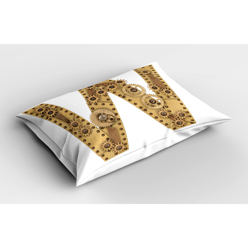 Ensemble de 2 taies décoratives Ambesonne Lettre W Capitale 36 po x 20 po brun foncé