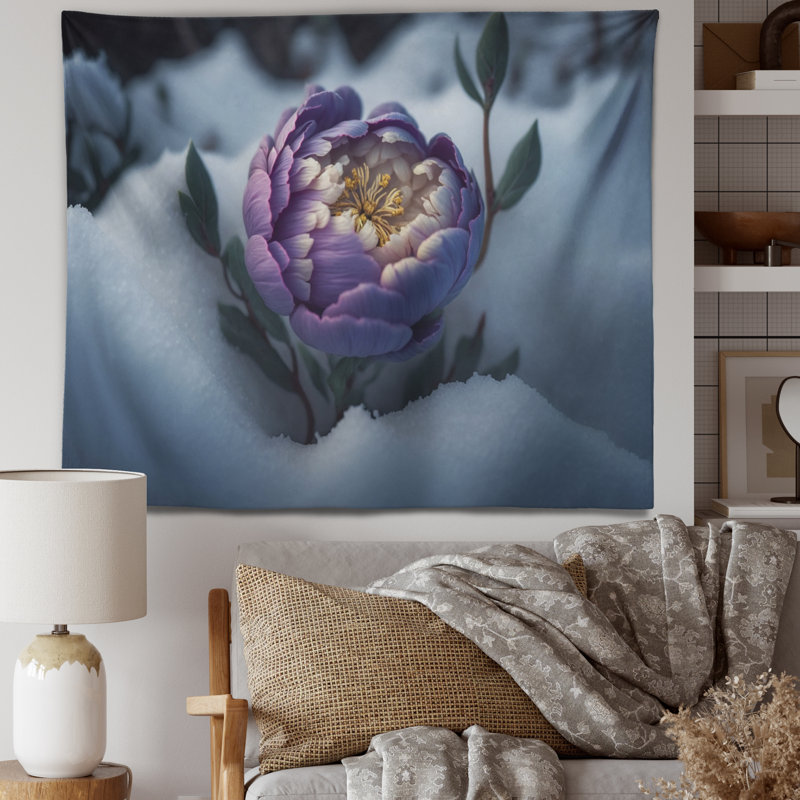 Tapisserie en polyester avec une punaise en polyester, H 32 po x l 39 po