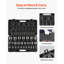 Ensemble de douilles à chocs 1/2 "43 pièces douilles à impact, assortiment de douilles standard, douilles 1/2" à douille 6 points métrique 9 à 30 mm (standard / profond)