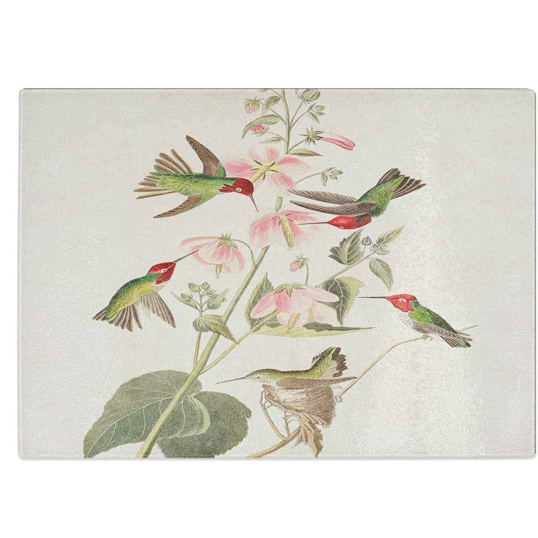 Tempered Glass Columbian Hummingbirds Chopping Board