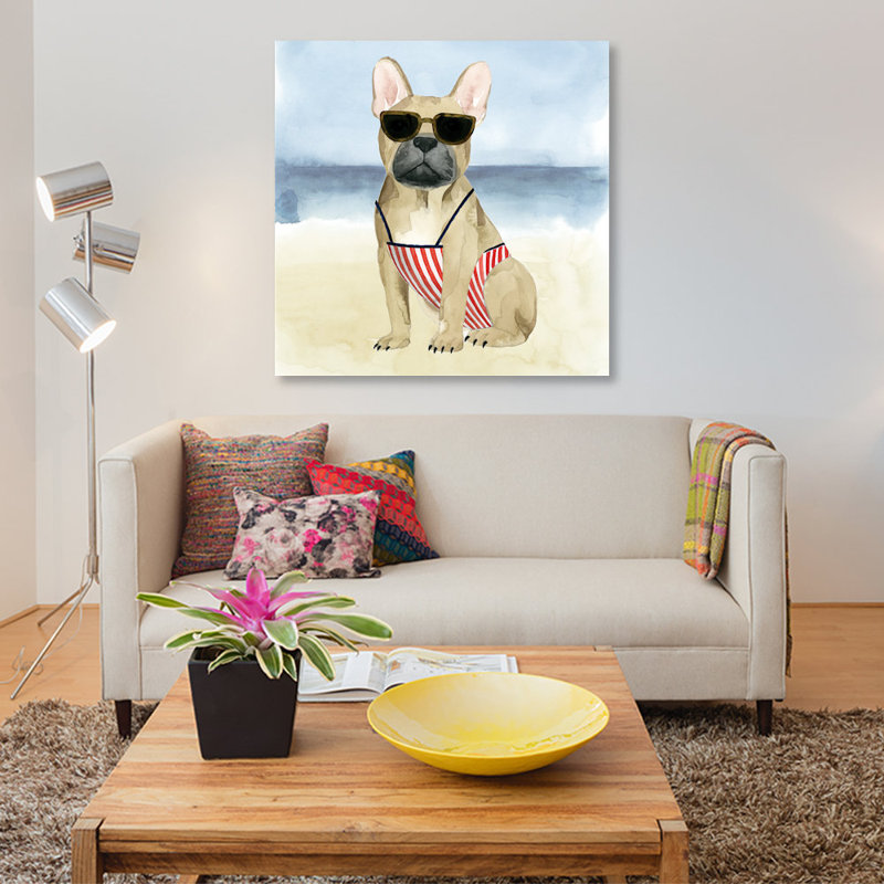 « hot dog i », impression sur toile, H 26 po x l 26 po x P 1,5 po, Toile tendue, Pas de tapis