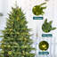 Arbre de Noël artificiel vert pré-éclairé-1617459514