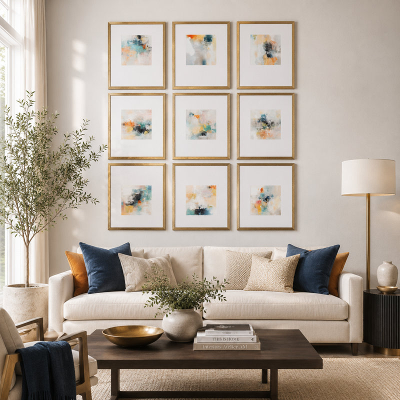 Windsor 9-Piece Abstract Framed Art Prints