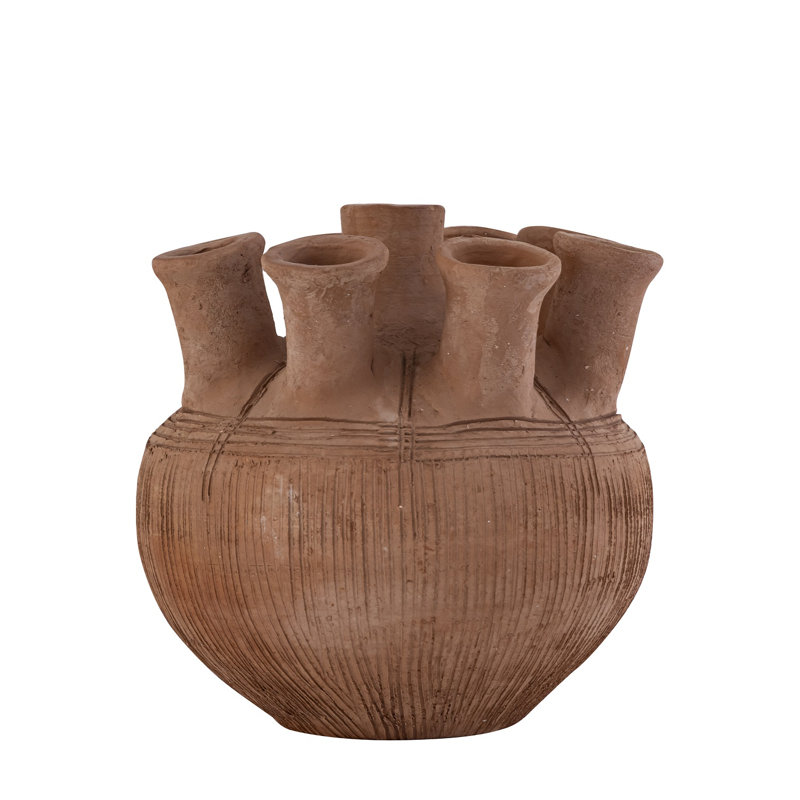 Terracotta Vase Dia 7.5" X 7" H