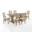 Heymann Trestle Dining Table with Upholstered and Wood Chairs-617792659-559854721