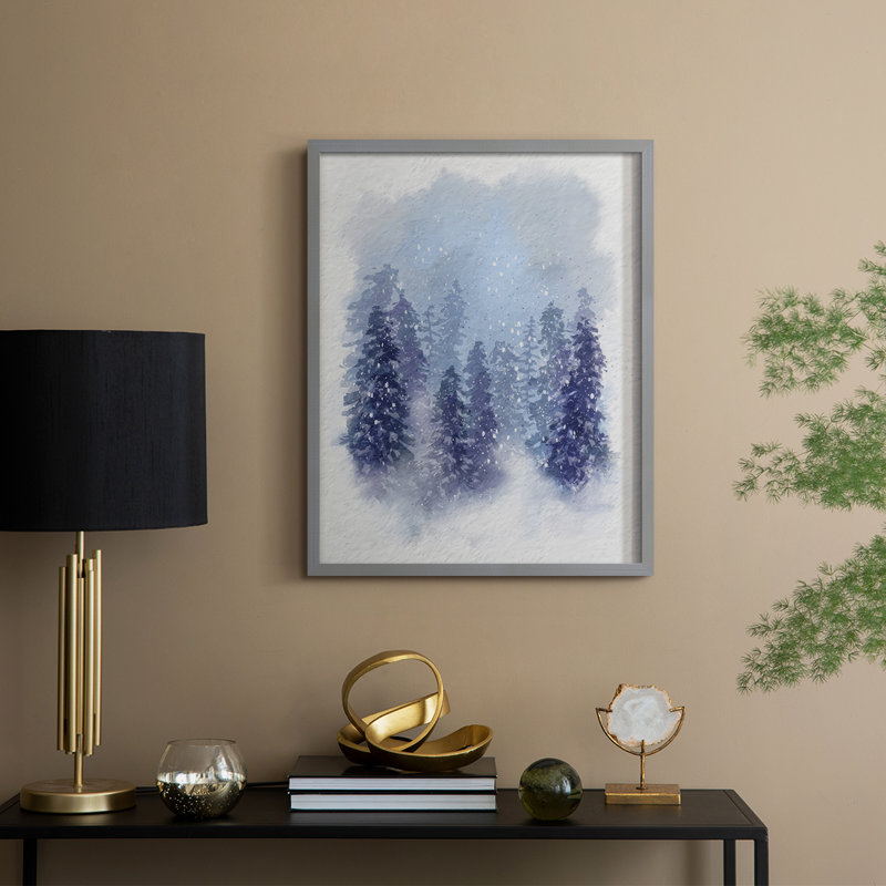 «Driven Snow II», reproduction encadrée - bois massif, H 11 po x l 9 po, Gris