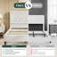 Velvet Upholstered Bed With Deep Button-tufted Rolled-edge Headboard-2114847845-2114847847