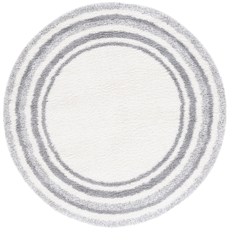 Tapis à poil long Ladaniel, Rond 6 pi 7 po