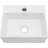 13'' x 11'' Wall Mount Bathroom Sink, Rectangular Ceramic Wall Hung Vanity Sink, Single Hole Faucet Compatible without Overflow, White-129401994