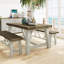 Brents Rectangular Trestle Base Dining Table Solid Reclaimed Pine 1.6m or 2m.-1959677640