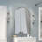 Malisa Contemporary Arched Bathroom Vanity Mirror | Stainless Steel Thick Frame-889773302-921505689