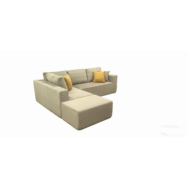 Fernvale Modular Boneless Sectional, Camel Corduroy