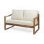 Ensemble de conversation en bois pour patio avec coussin