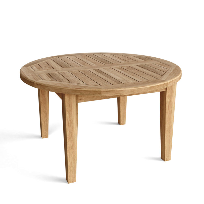 Brianna Outdoor Round Teak Coffee Table
