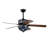 Blue Dragonfly 5-blade Lighted Ceiling Fan 2-tier Tiffany Style Glass