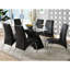 Chaises de salle à manger rembourrées, noires, pieds, 2 de 2 chaises d'appoint noires avec cadre pour