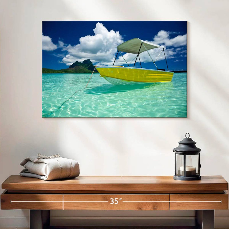 Mehar Bora Bora Boat, 16" H x 24" W