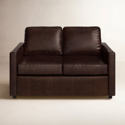 Savannah 58" Genuine Leather Loveseat