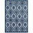 Kalinda Rustic Vintage Moroccan Trellis 5x8 Area Rug in Beige, Moroccan Blue and Ivory-27432022