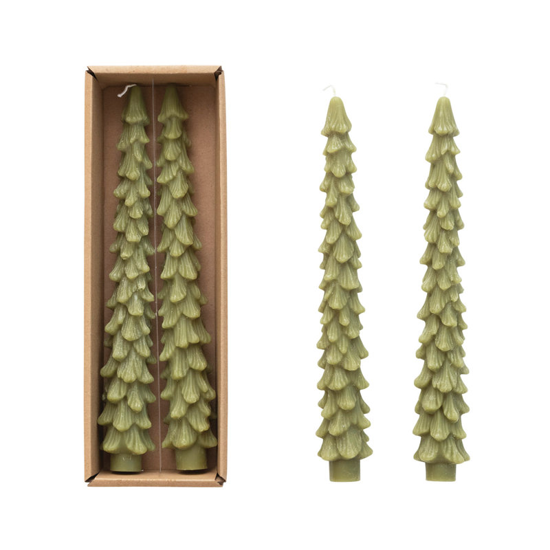 Unscented Taper Candle, Olive