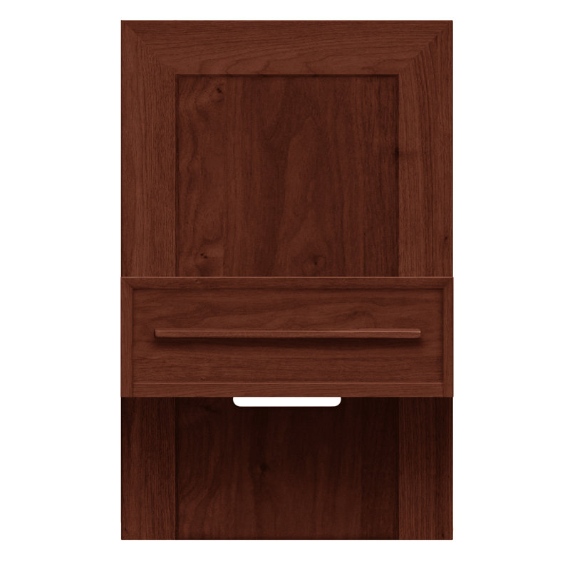 Moduluxe 1 - Drawer Solid Wood Nightstand, Cognac Cherry