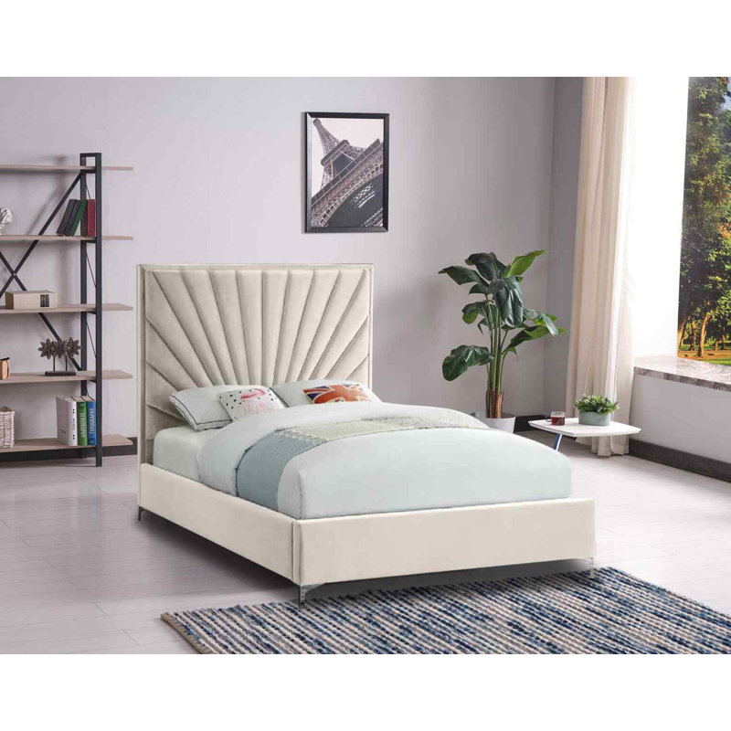 Upholstered Bed, Single (3'), Cream