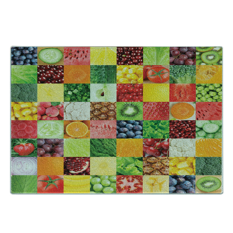 Multicolore planche à découper en verre trempé Ambesonne