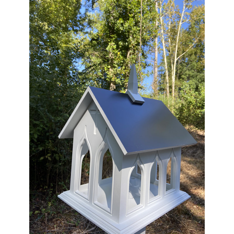 Mangeoire d'oiseaux décorative Flara, Bleu de cobalt