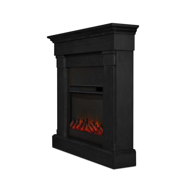 Crawford 47" Slim Electric Fireplace by Real Flame, Black