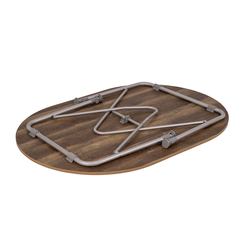 Wangara Oval Metal Folding Outdoor Camping Table , 90cm cm W 130cm cm D