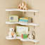 Ensemble de 3 tablettes murales flottantes flottantes avec supports pour la décoration murale dans la chambre à coucher, le salon, la chambre de bébé et la salle de bain