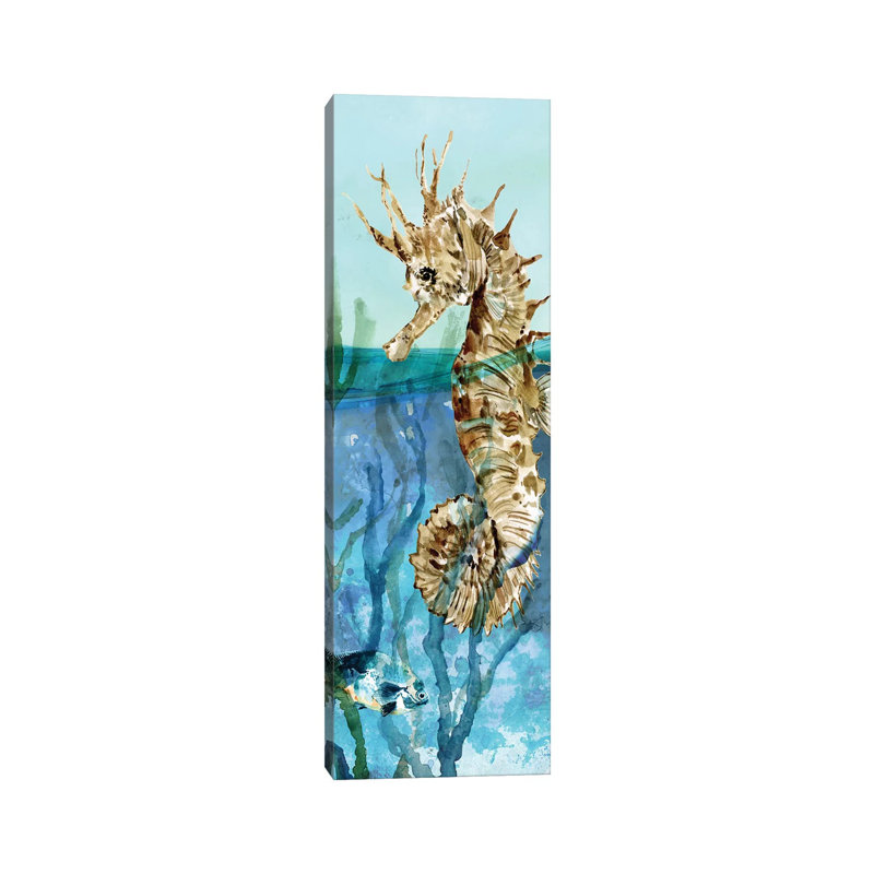 Delray Seahorse II by Carol Robinson - Wrapped Canvas Panoramic Painting, 121.92 cm H x 40.64 cm W x 1.91 cm D