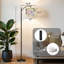 Lampe sur pied à arc avec abat-jour réglable Floral Garden