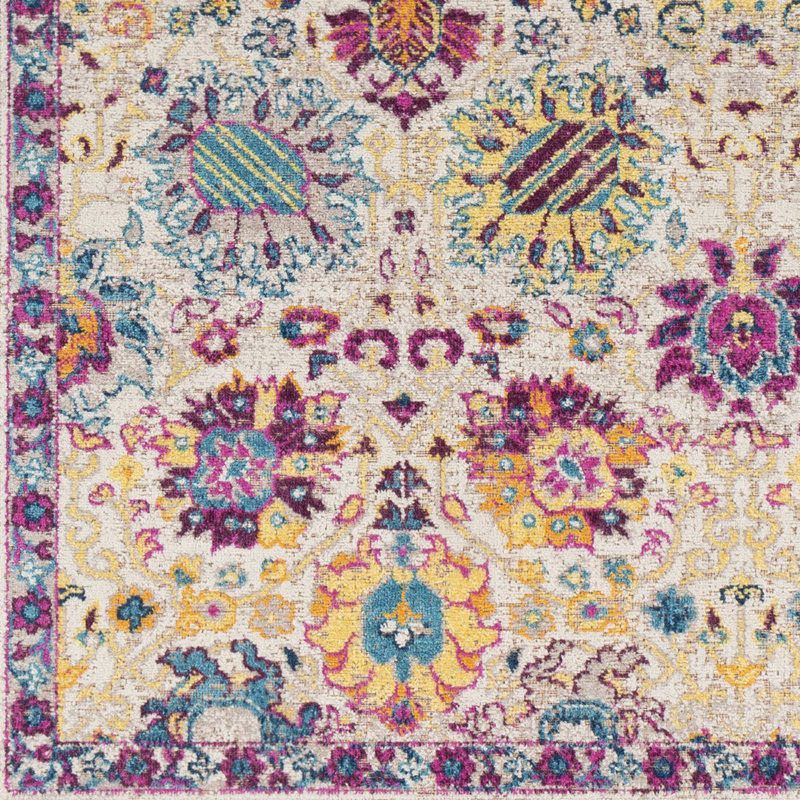 Dibanhi Floral Indoor Rug, Rectangle 2'2" x 3'