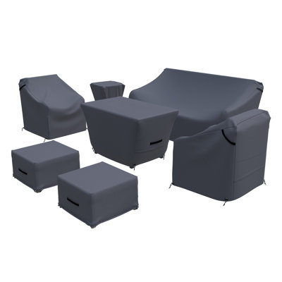 Emanuell Wicker All-Weather Outdoor Conversation Set Cover With Swivel Chairs And Cushions by Forever Patio