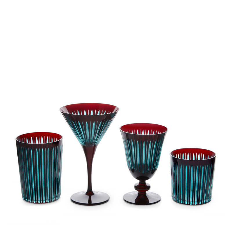 Prism Double Old Fashioned Glasses, Bordeaux, 17 oz.