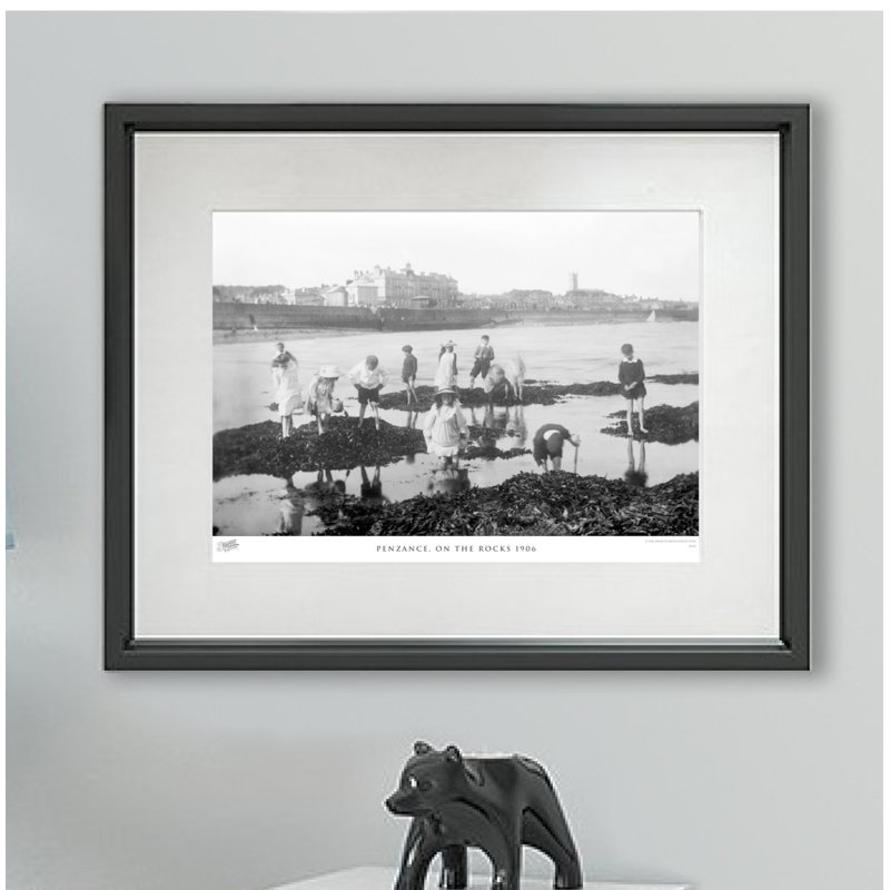 Penzance, On The Rocks 1906 - Single Picture Frame Print, 45cm H x 60cm W x 2.3cm D