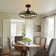 Kayaan 21'' Caged Ceiling Fan with LED Lights and Remote, 6 Speed,DC Motor, 5''/10'' Downrods