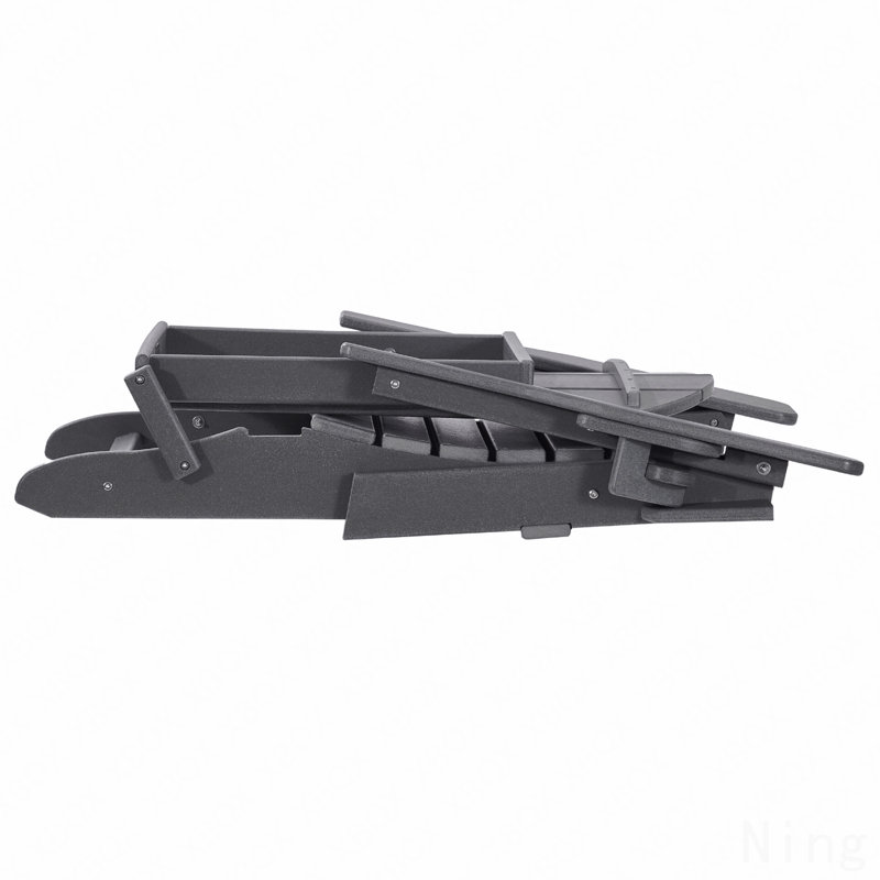 Chair Plastic Set Of 2 All-Weather Folding Fire Pit Gray