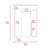 2-Shelf Rectangle Freestanding Vanity Cabinet