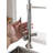 Heavy Duty Commercial Style Kitchen Sink Faucet, Single Handle Pre-Rinse Spring Sprayer Kitchen Faucets, High Arc Pull Down Brushed Nickel Kitchen Faucet