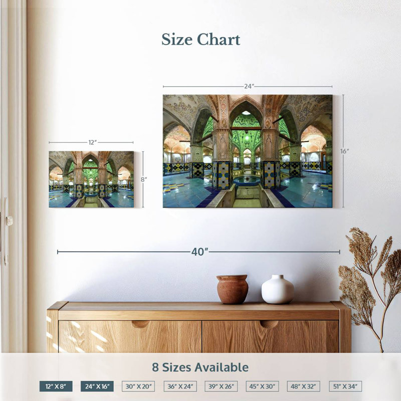 Lilie Sultan Amir Ahmad Bathhouse, H 16 po x l 24 po