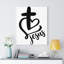 «Jesus Heart and Cross», reproduction sur toile tendue-1939337201