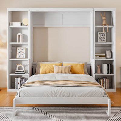 Lit escamotable Azfar avec bureau et bibliothèque