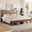 Structure de lit plateforme en bois avec conception silencieuse, aucun sommier tapissier requis, assemblage facile et grand rangement sous le lit pour un confort et une commodité accrus-1706923913