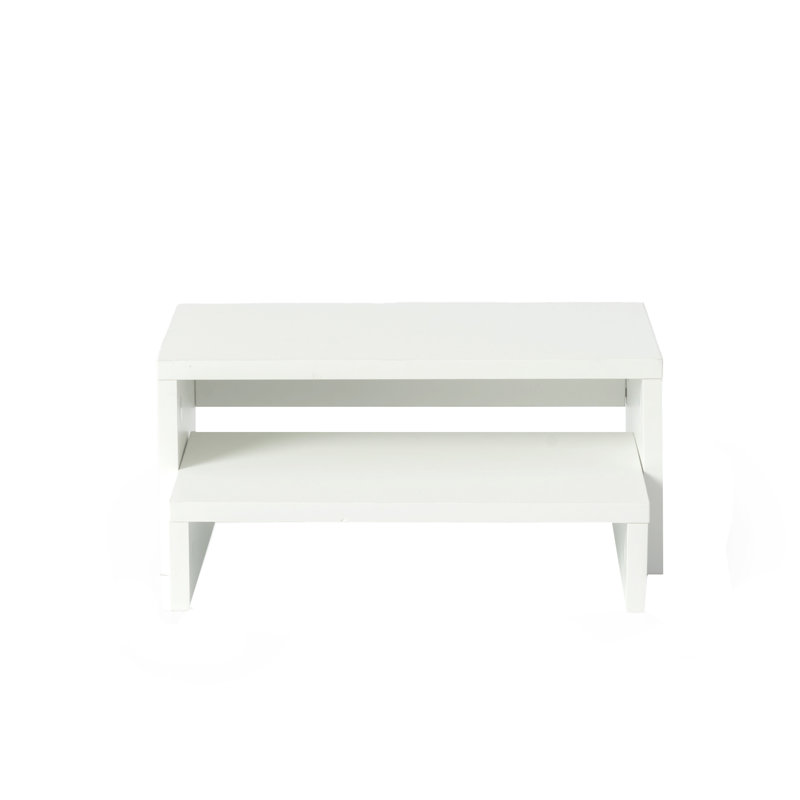 Shwana Manufactured Wood Monitor Stand, White