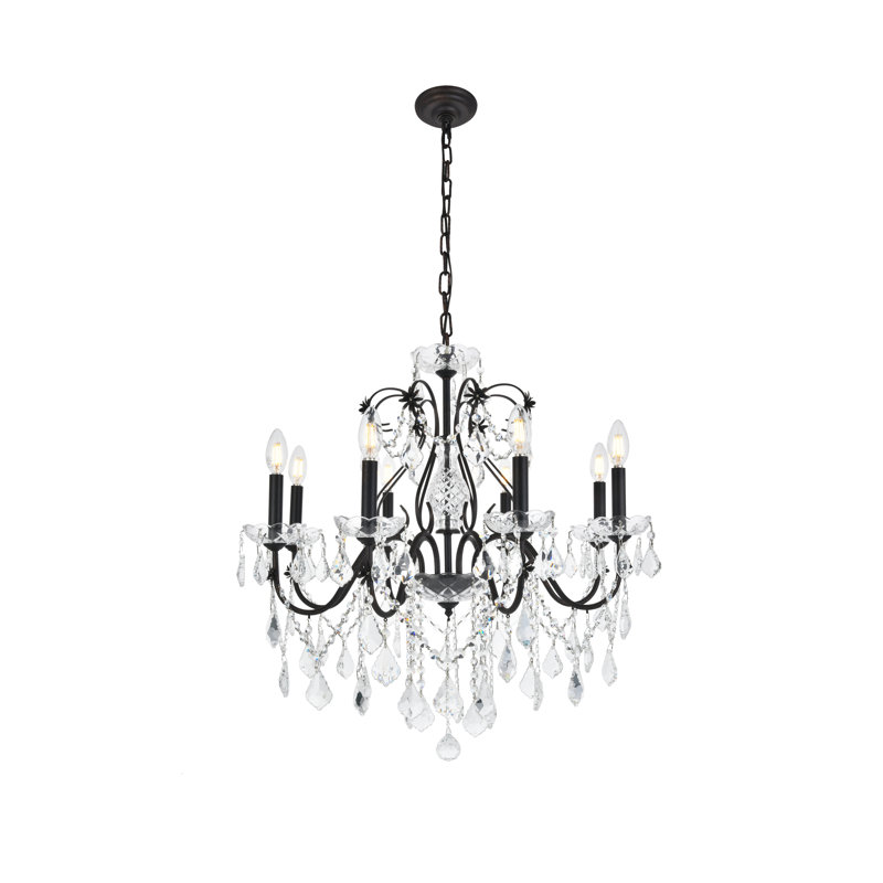 Dagmar 8-Light Dimmable Traditional Chandelier, Dark Bronze