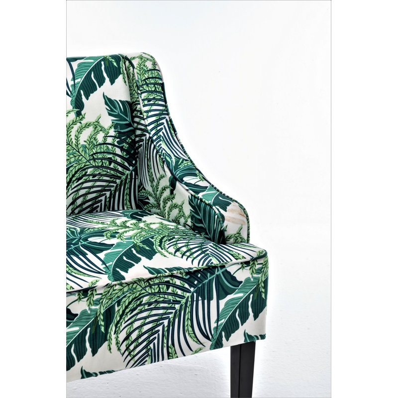 Chaise d'appoint rembourrée polyvalente, structure en bois massif avec accoudoirs encastrés, pieds avant effilés et pieds évasés, chaise d'appoint rembourrée en mousse et à ressorts à arc pour la salle à manger du vestibule