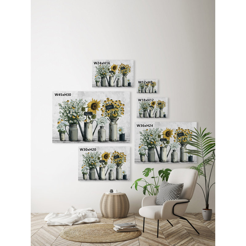 «Tin Can Flowers», reproduction sur toile tendue, H 40 po x l 60 po
