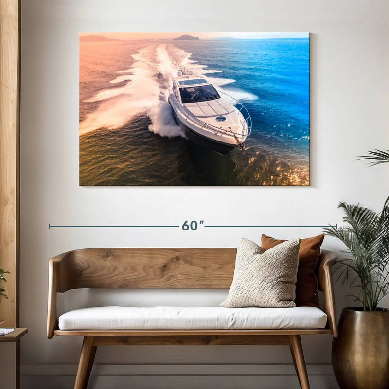 Mehar Speeding Yacht, 32" H x 48" W